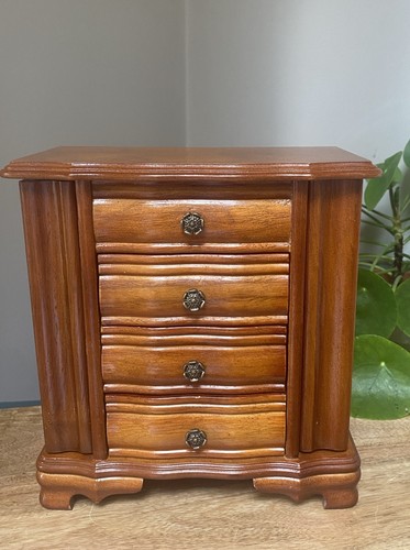 Wooden jewellery cabinet - wooden, with