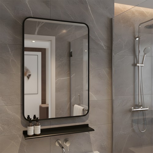Rectangular bathroom mirror - bathroom,