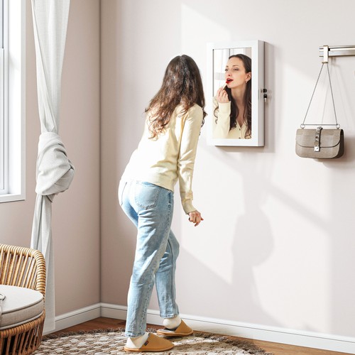 Wall mounted jewelry cabinet - wall-mounted,