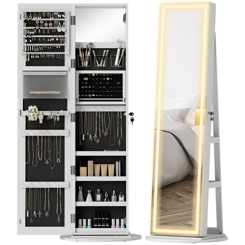 Homcom jewellery cabinet full - homcom, cabinet,