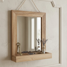 Rustic Wood Frame Wall Mirror