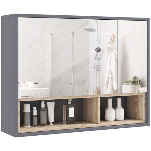 Homcom bathroom cabinet wall - bathroom,
