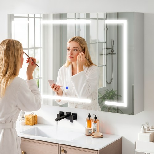 Led bathroom mirror cabinet - led,